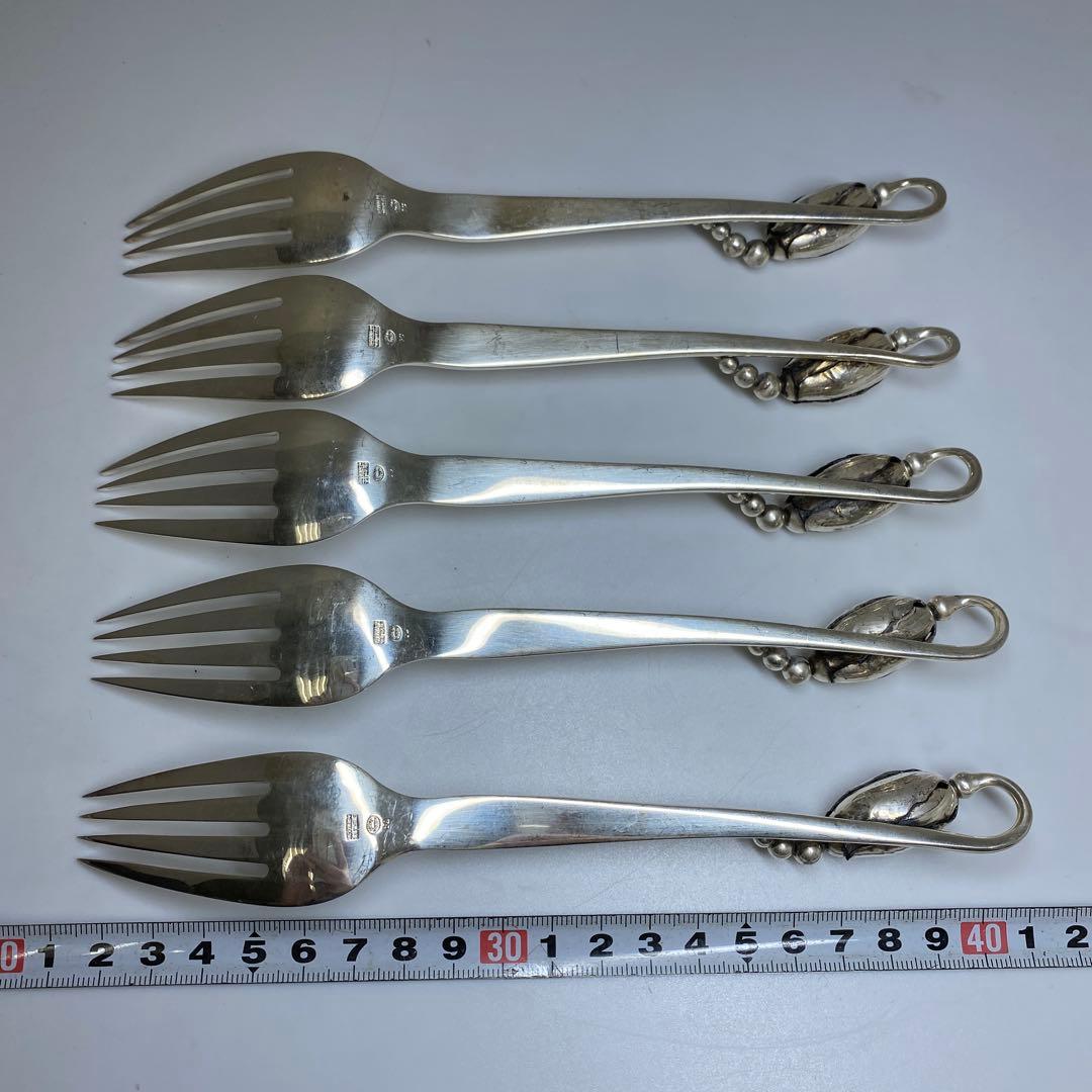 ジョージジェンセン　ブロッサム　ディナーフォーク　sterling925 5本