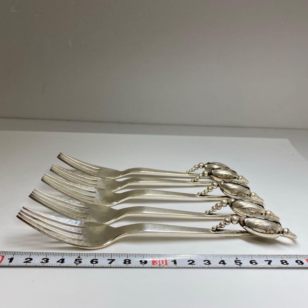 ジョージジェンセン　ブロッサム　ディナーフォーク　sterling925 5本