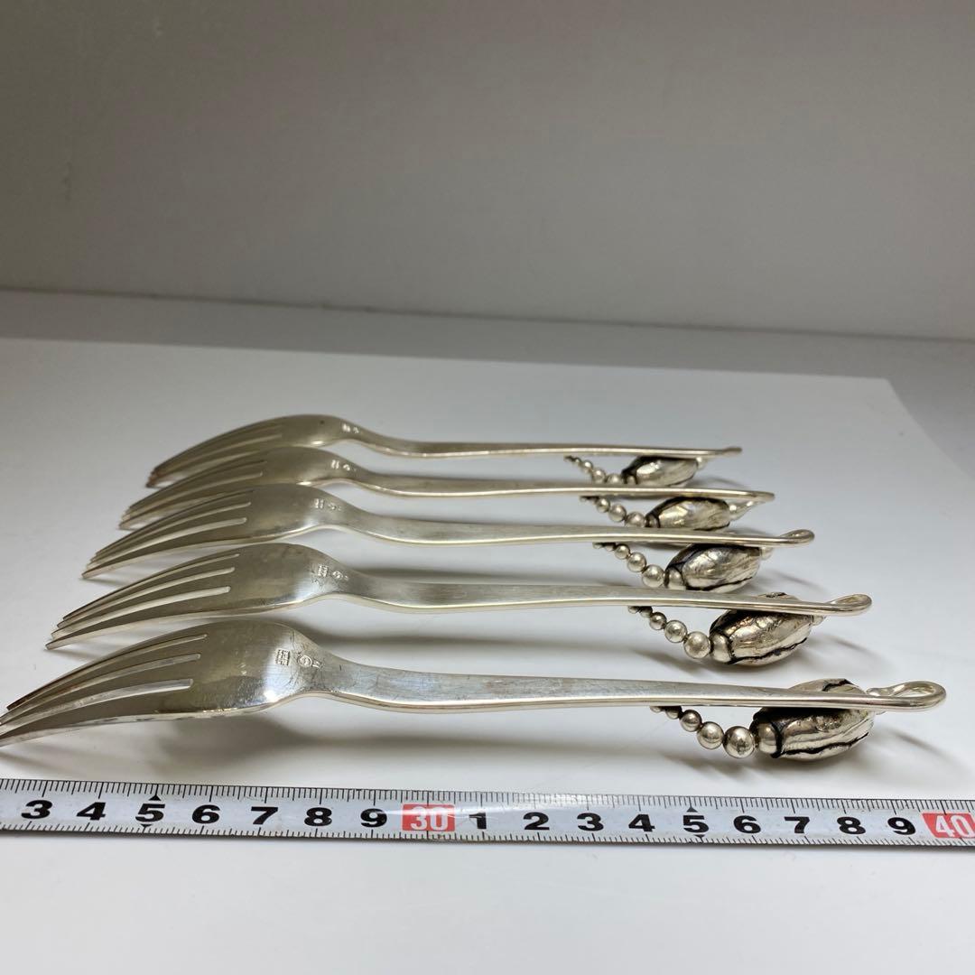 ジョージジェンセン　ブロッサム　ディナーフォーク　sterling925 5本