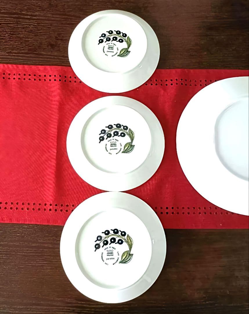 【超美品】ARABIA パラティシ21センチ6枚、36センチ1枚 旧ロゴ 箱あり