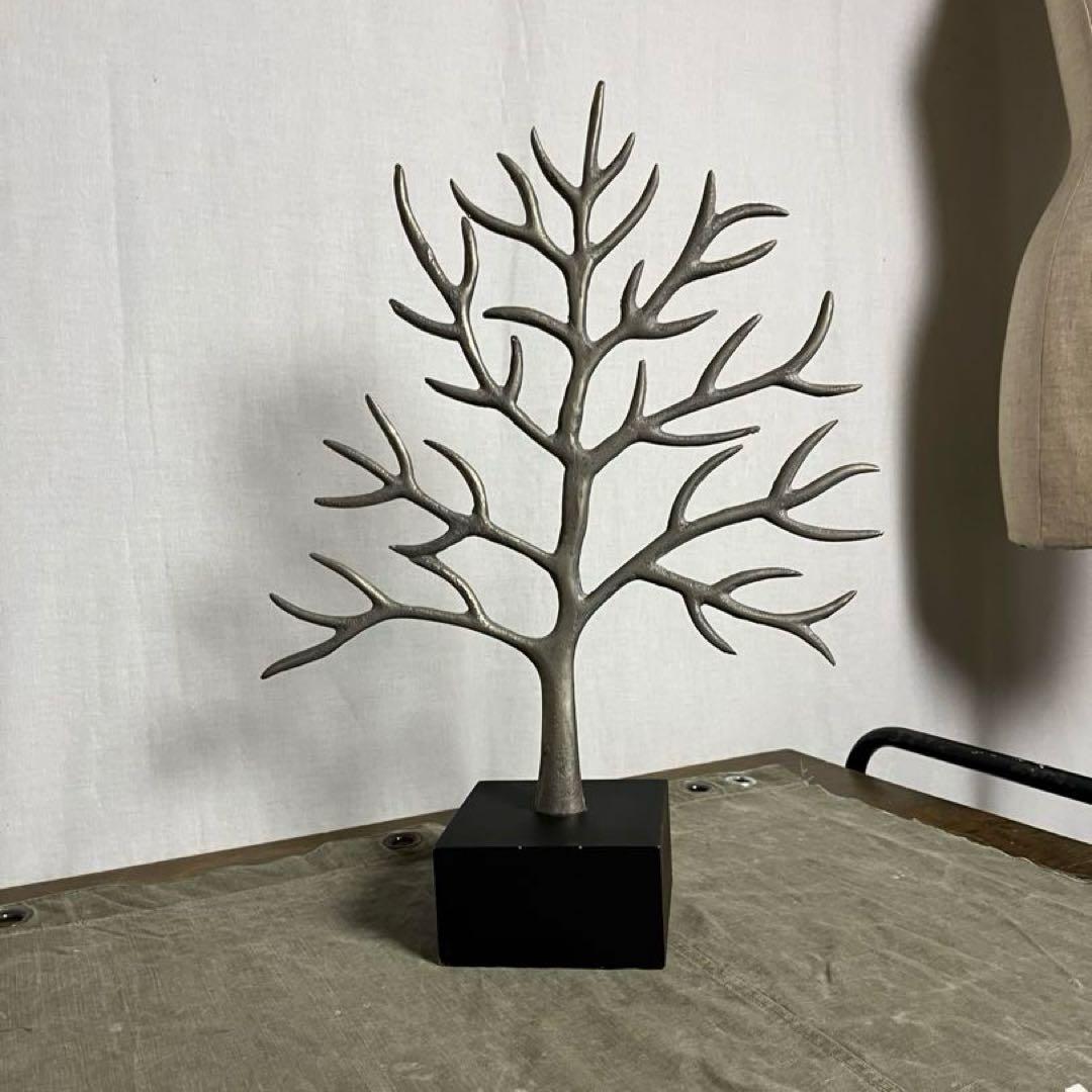 廃盤品◾️ACTUS アクタス 木モチーフ アクセサリースタンド 置物 オブジェ