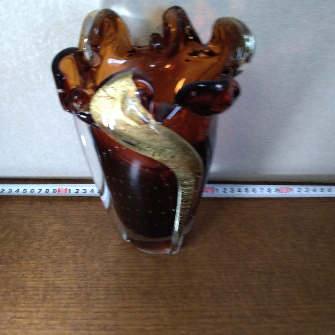 岩田藤七 金箔入り 花瓶 花入 吹き硝子 - メルカリ