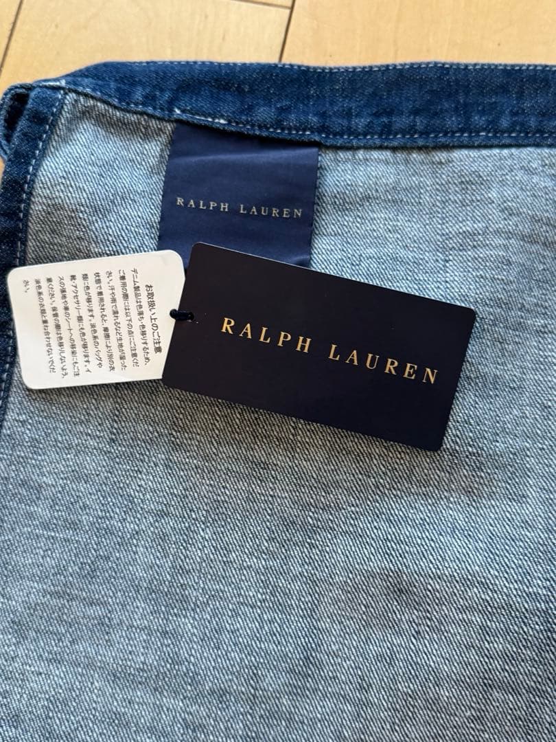 未使用 【Ralph Lauren】デニム ソムリエ エプロン 刺繍