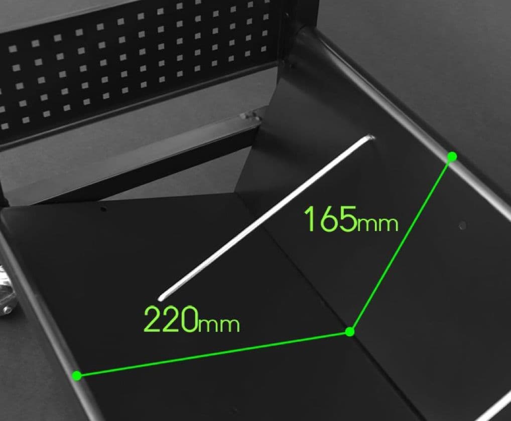 Bauhütte ブラックスチールラック キャスター付き