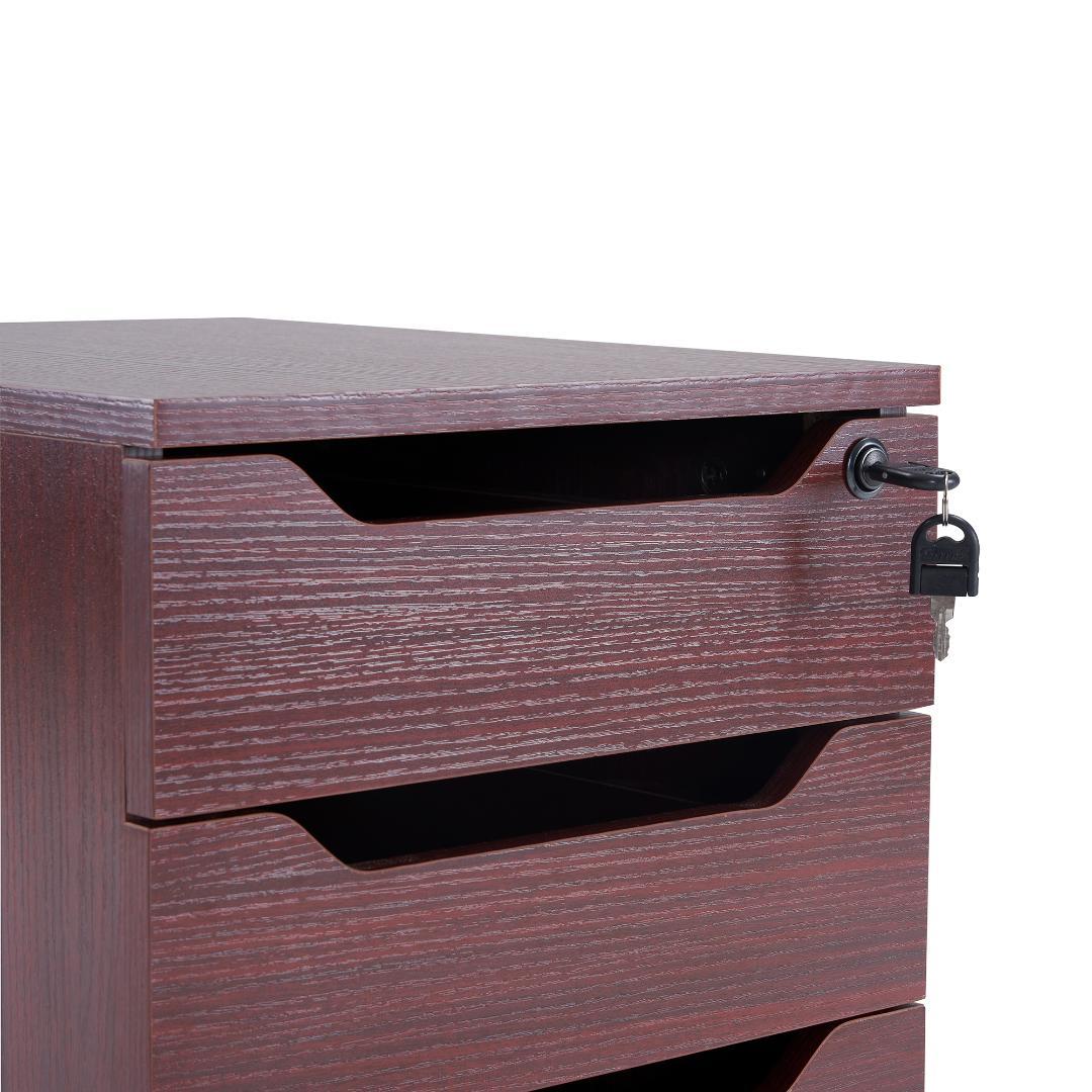 サイドワゴン ラック デスクワゴン 鍵付き キャスター付き 脇机 オフィス