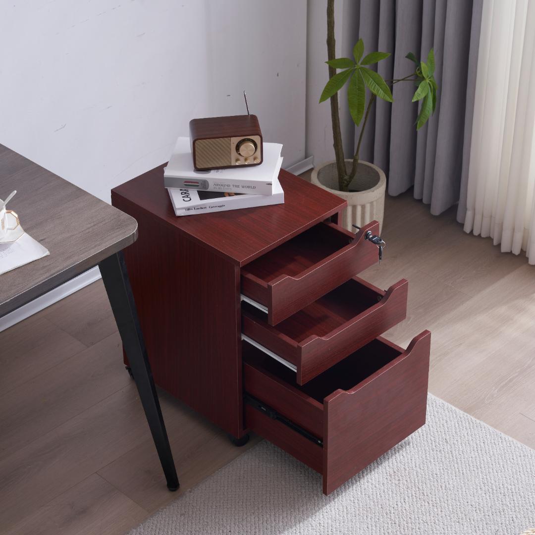 サイドワゴン ラック デスクワゴン 鍵付き キャスター付き 脇机 オフィス