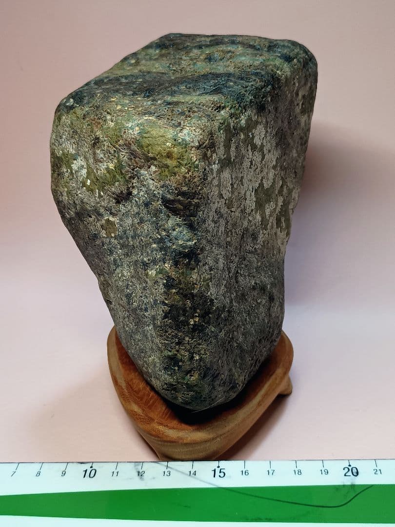 （b-54）越前紋石秀品木製台座付き（参考）