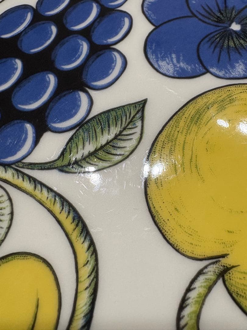 旧ロゴ アラビア ARABIA パラティッシ イエロー 21cmプレート 4枚