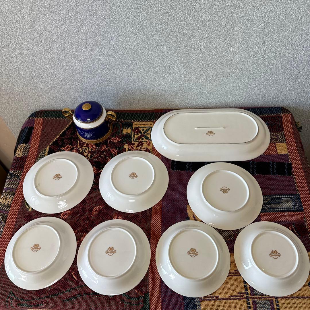 【希少】ナカヤマ陶器　宮内庁御用賜　金彩　プレジデント　　　お皿＆シュガーポット