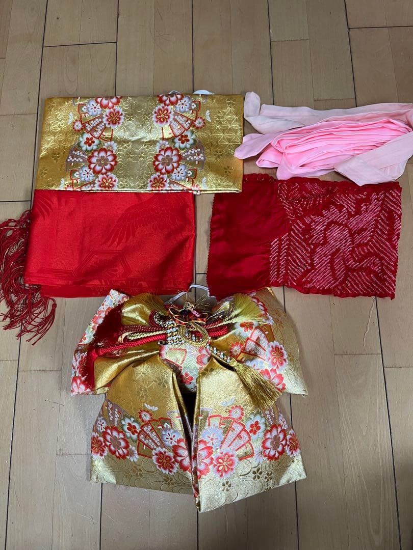 晴れ着‼️七五三用着物 黒とピンクの花柄