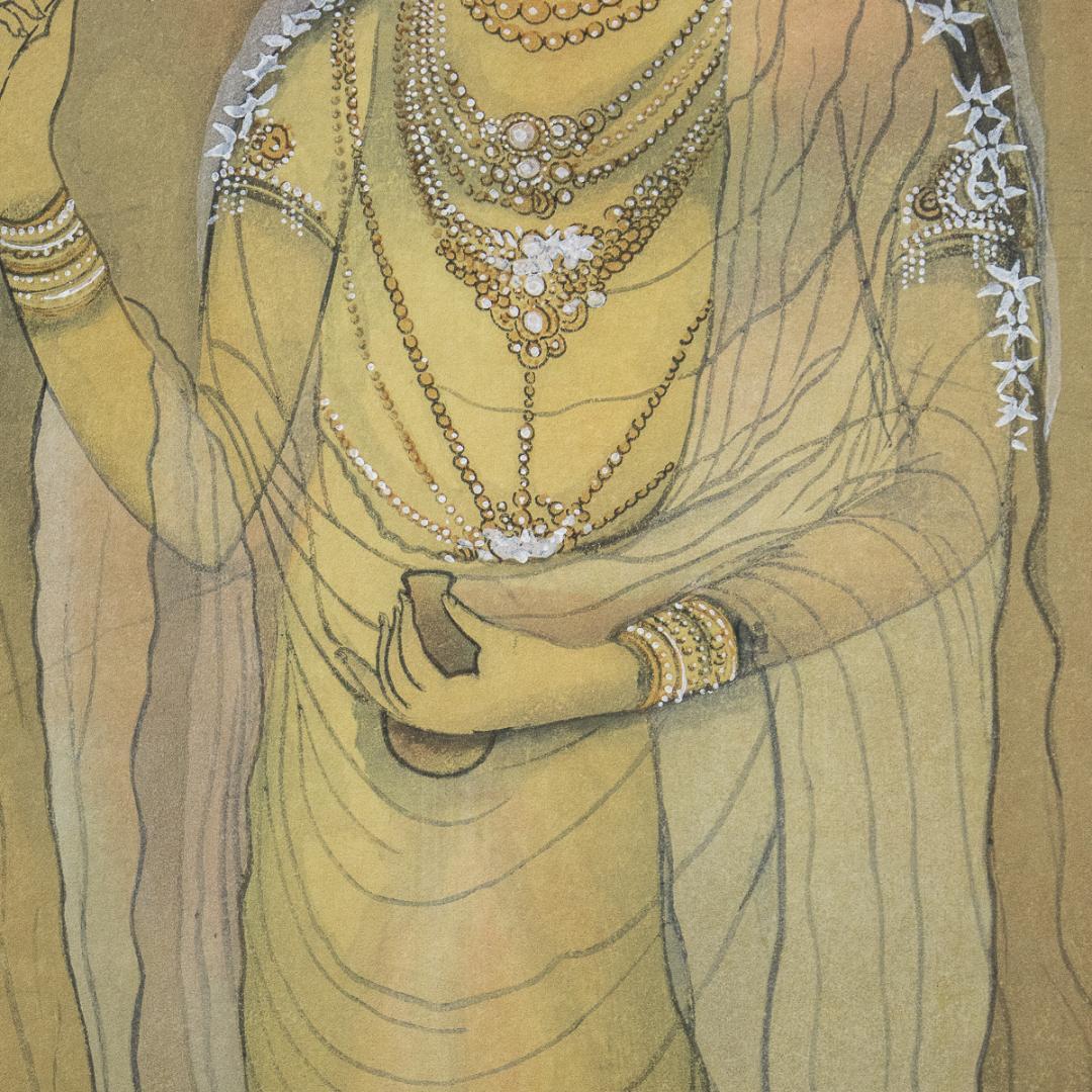 掛軸-1019 村上華岳 聖蓮華 限定木版画 芸艸堂 松田俊蔵彫 米田蔵造摺