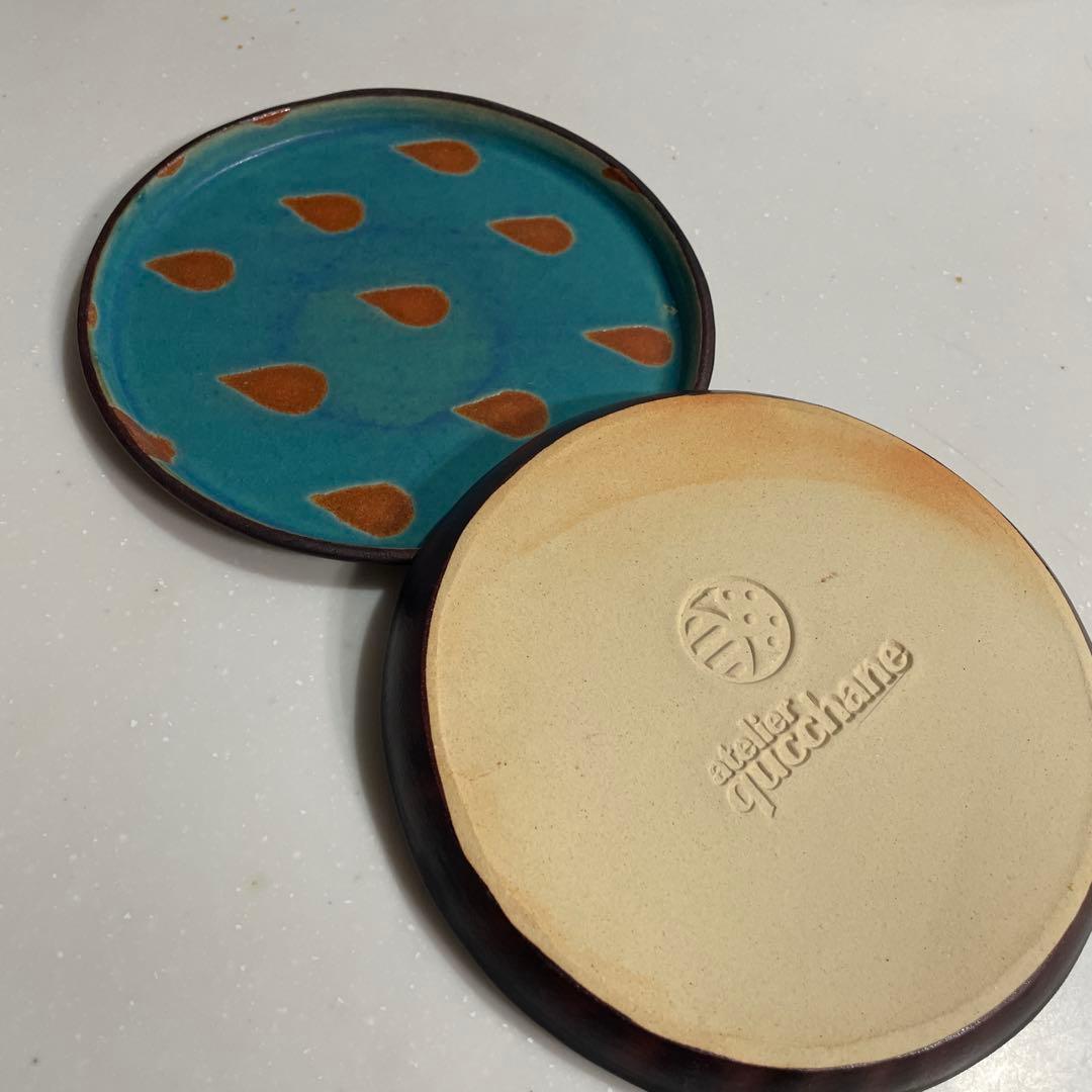 atelier quichane クリミードット柄　　16センチ皿　2枚セット