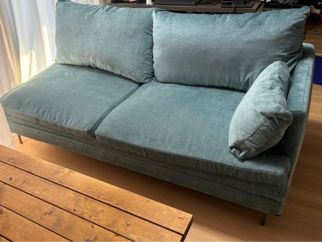 中古 フランフラン ラージュソファ L上質なフェザーソファ