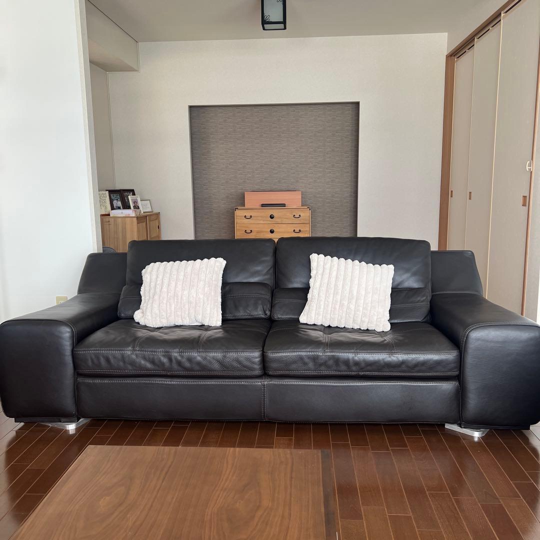 ‼️みいページ‼️CONTEMPO イタリア製本革ソファ 2人掛け