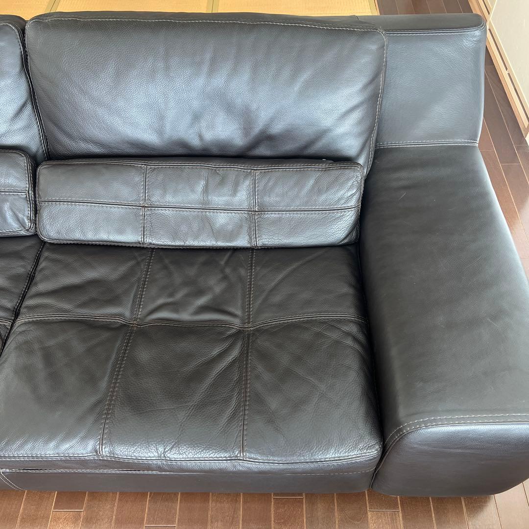 ‼️みいページ‼️CONTEMPO イタリア製本革ソファ 2人掛け