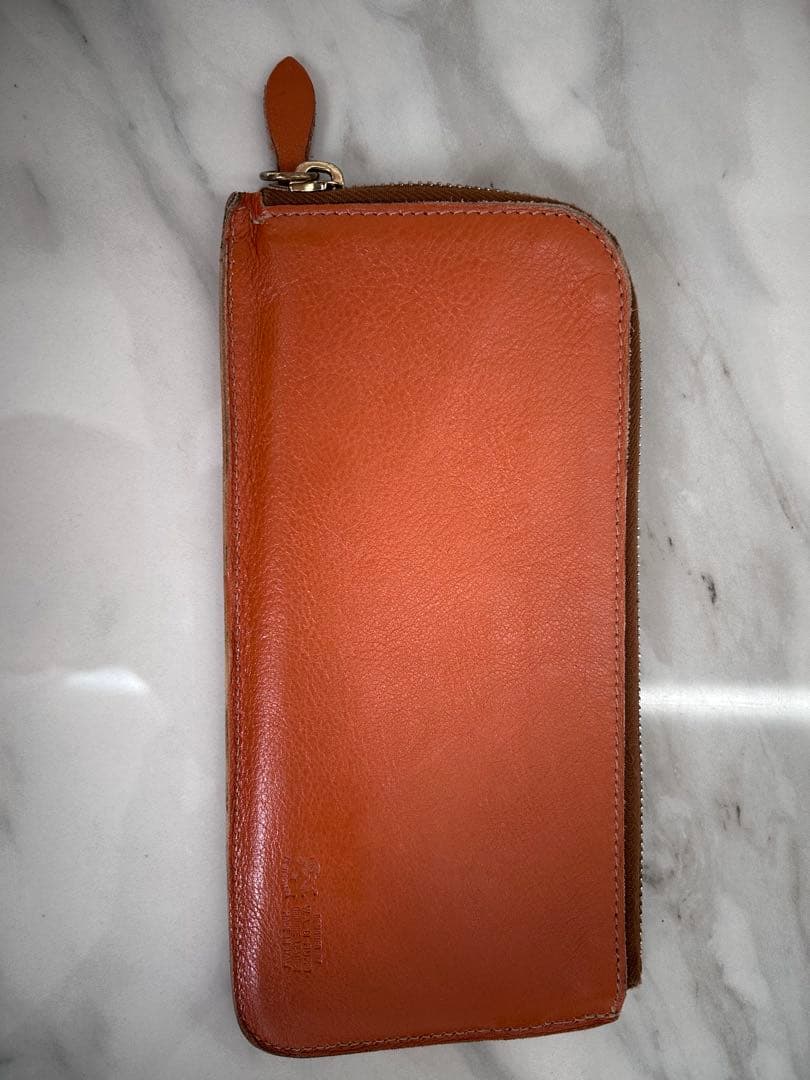 長財布 IL BISONTEイルビゾンテ　フラットレザーロングウォレット