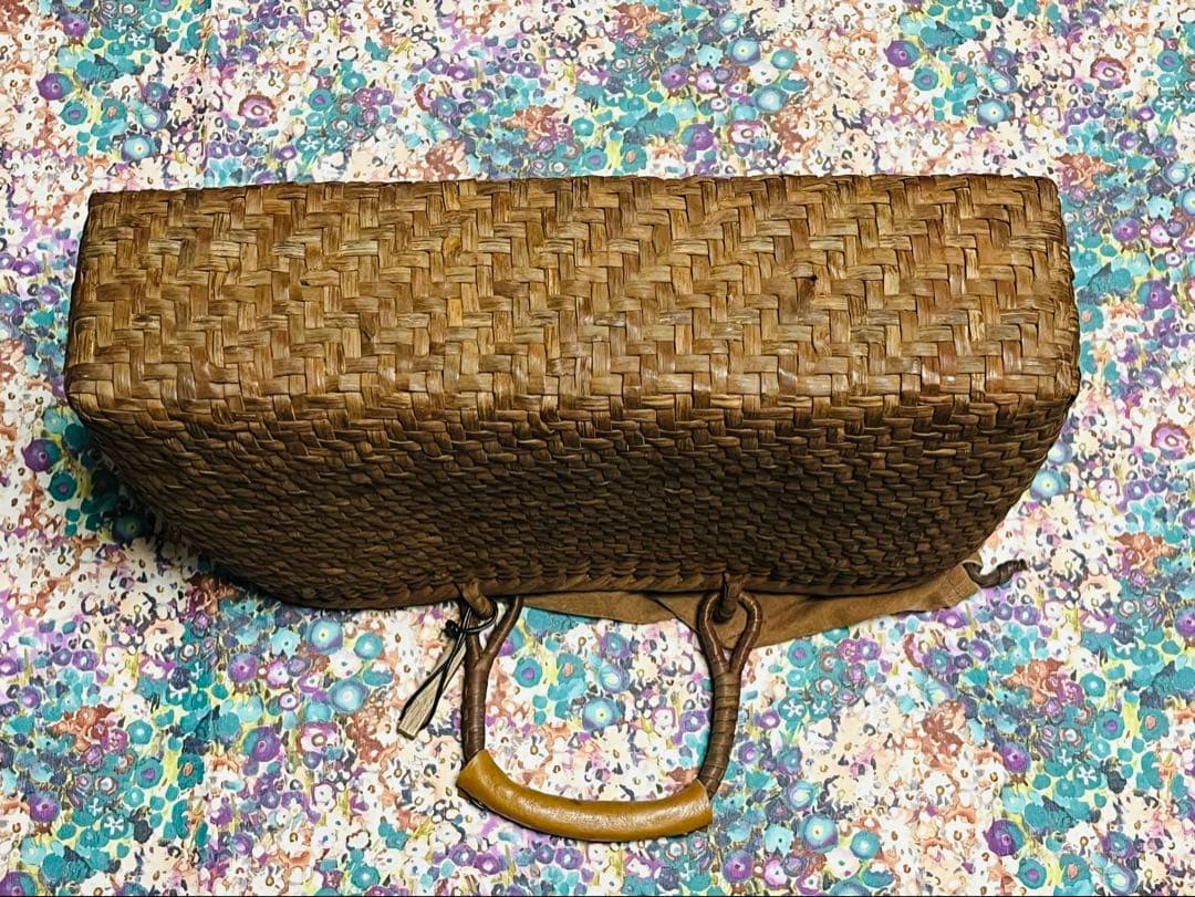 やまぶどう籠　柿渋布ふた付き