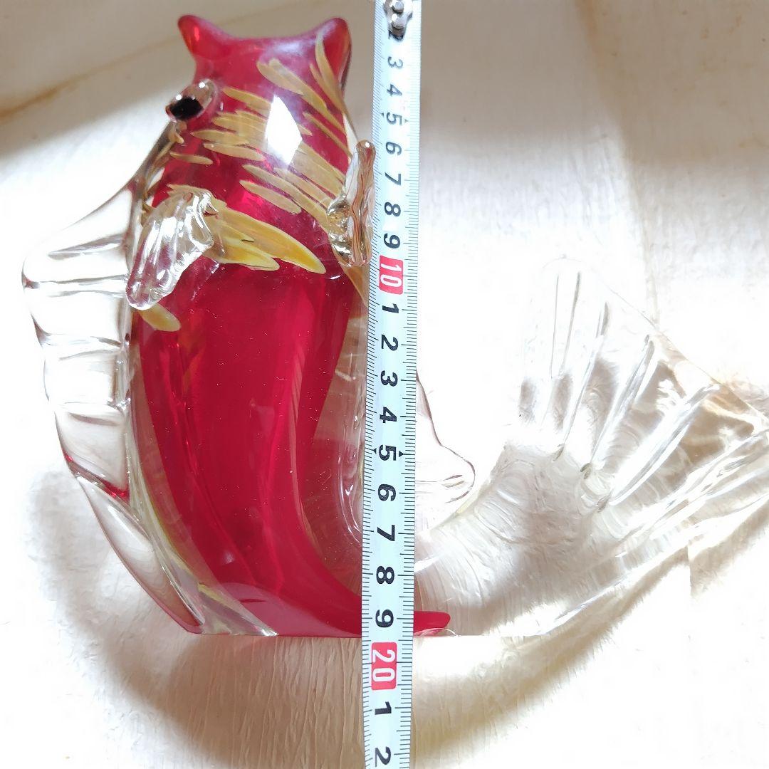 工芸ガラス マルティ―グラス 鯉の置物 一輪挿し 花瓶 オブジェ インテリア