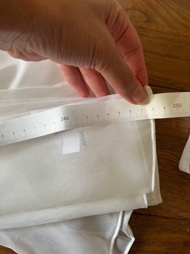 防炎　レースカーテン幅380㎝　丈248㎝