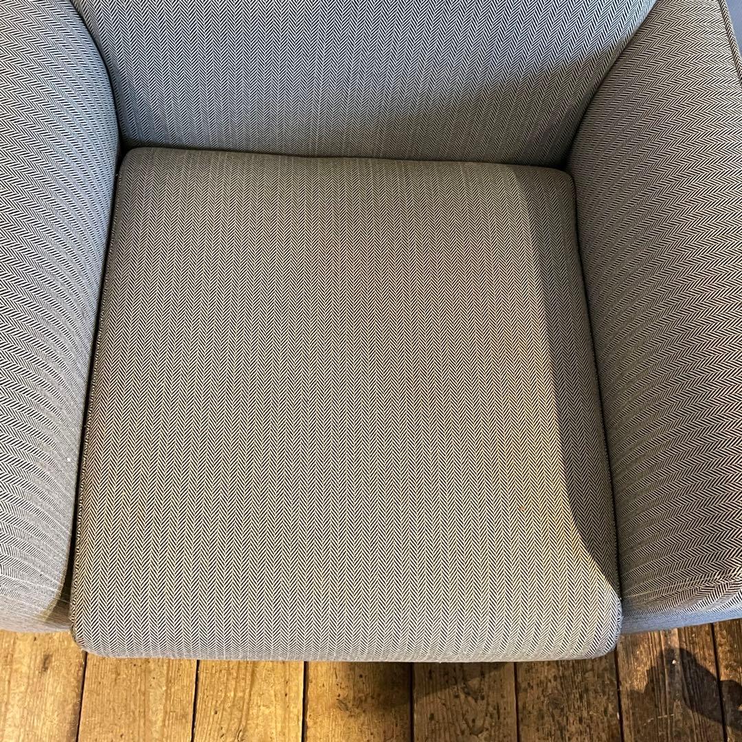 1人掛けソファ　家具　椅子　イス　布　インテリア　グレー