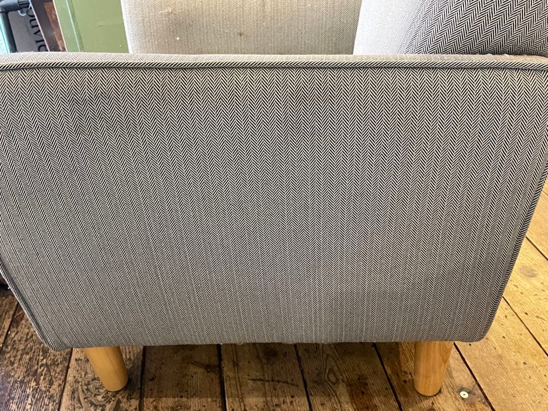 1人掛けソファ　家具　椅子　イス　布　インテリア　グレー