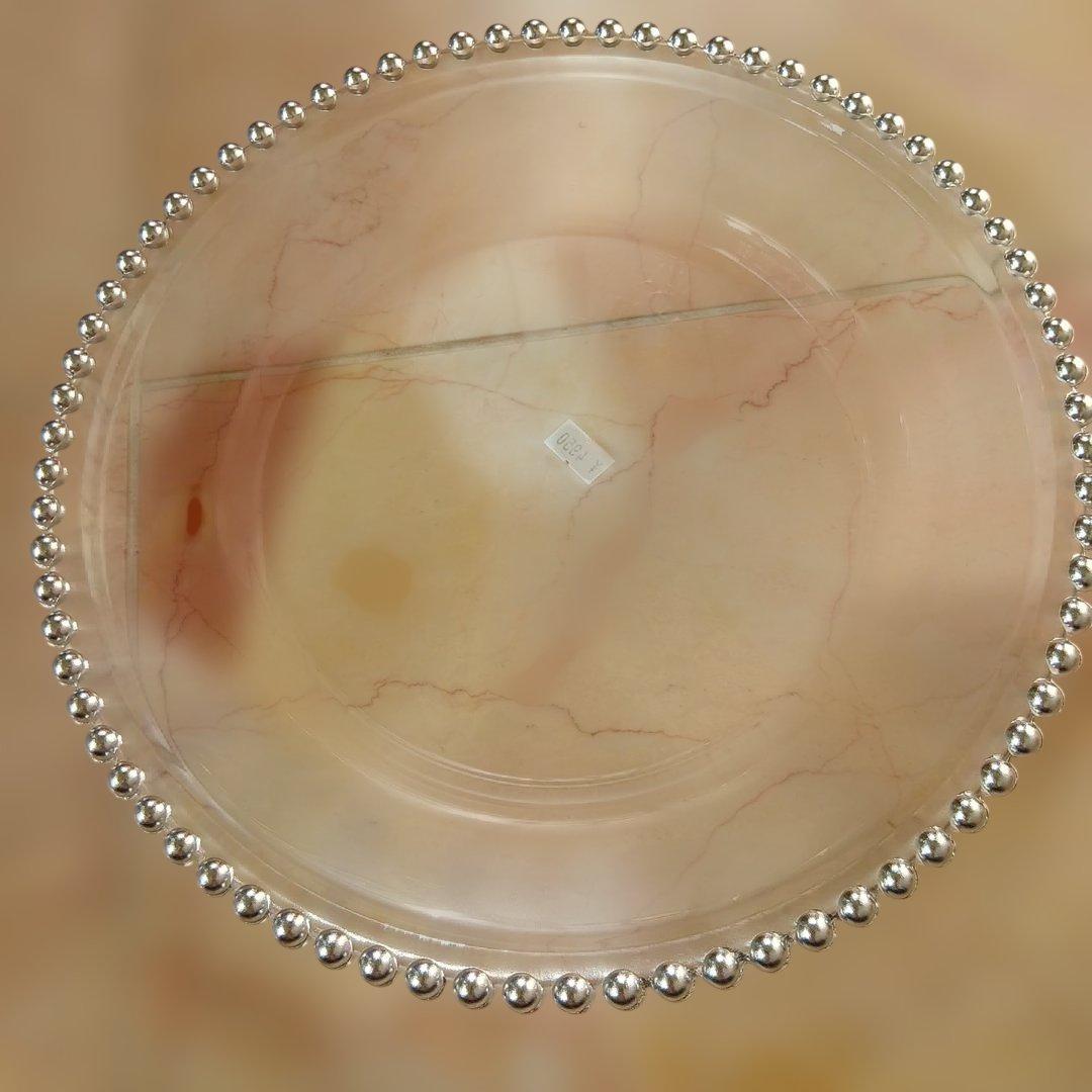 新品未使用 透明ガラス大皿 直径約32cm - メルカリ