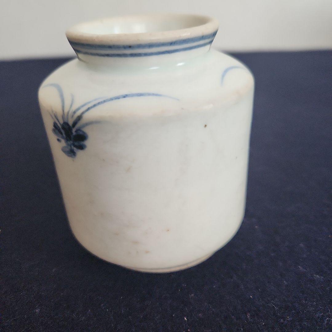 李朝染付け薬壺