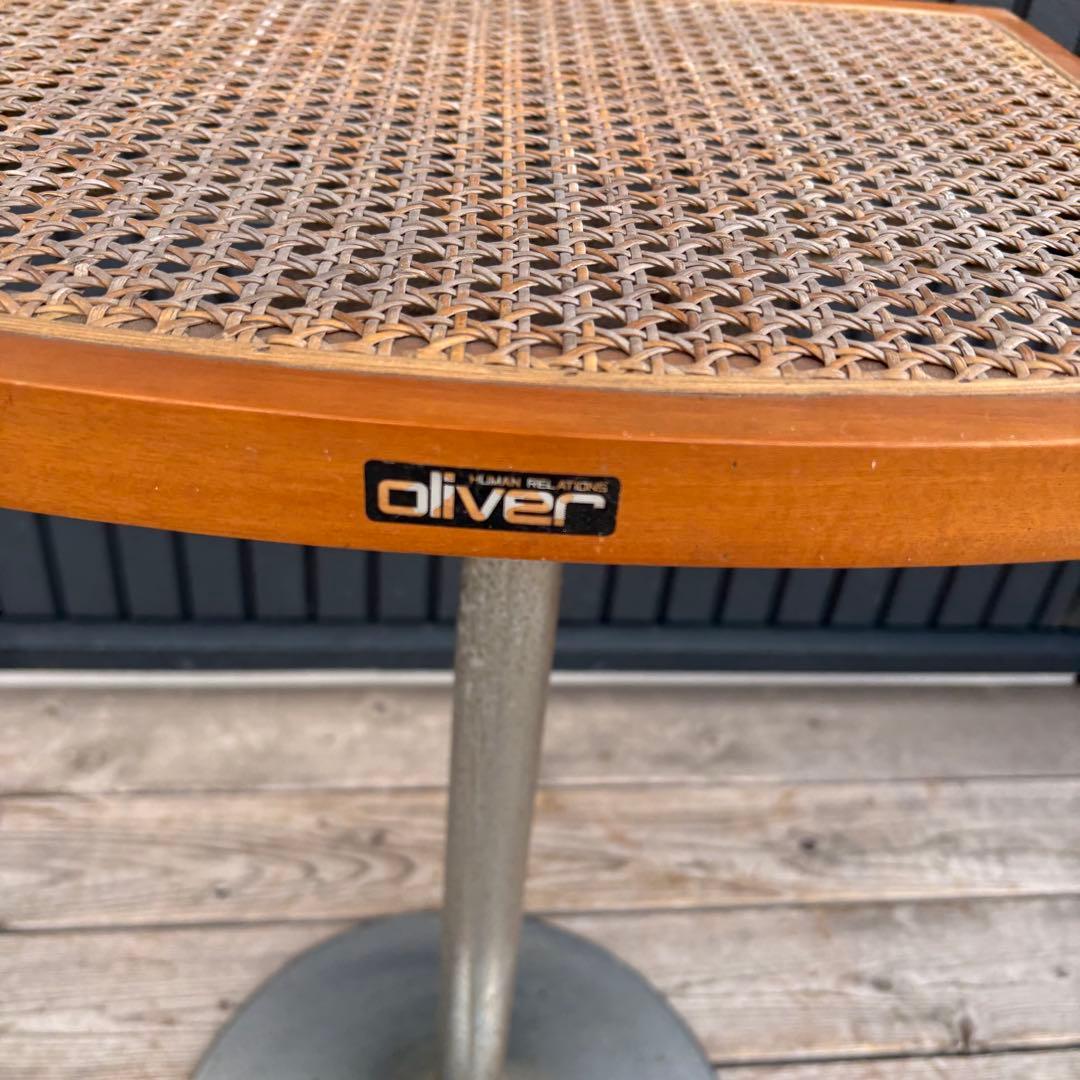 北欧レトロ オリバー メタルフレーム ラタンカウンターチェア