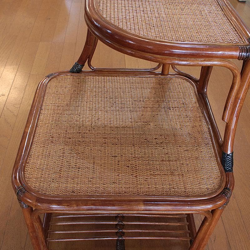 コーナーラック ラタン 籐家具 ナチュラルスタイル 棚 お洒落 214-1345