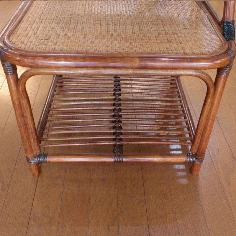 コーナーラック ラタン 籐家具 ナチュラルスタイル 棚 お洒落 214-1345