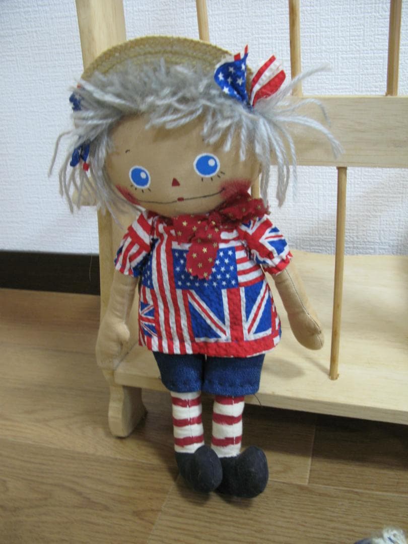 2体セット■カントリードール 人形 ラグドール ハンドメイド ビンテージ レトロ