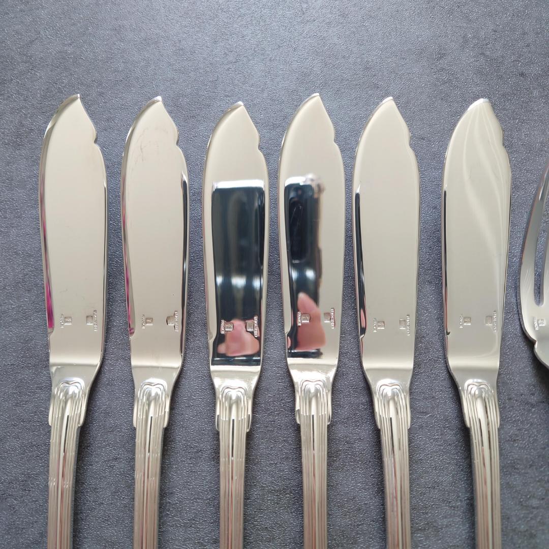 希少 極美品 クリストフル ポートロイヤル フィッシュ ナイフ フォーク 12点