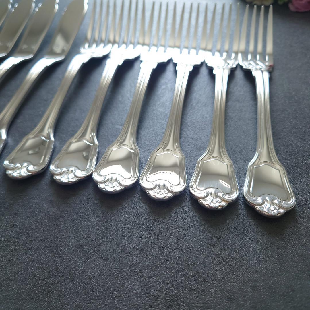 希少 極美品 クリストフル ポートロイヤル フィッシュ ナイフ フォーク 12点