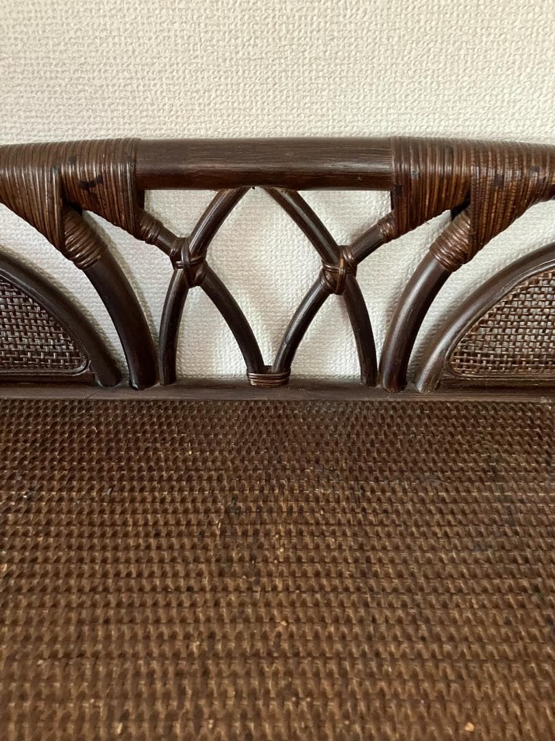 《ラタン チェスト》 籐 タンス 6段 昭和レトロ アンティーク家具