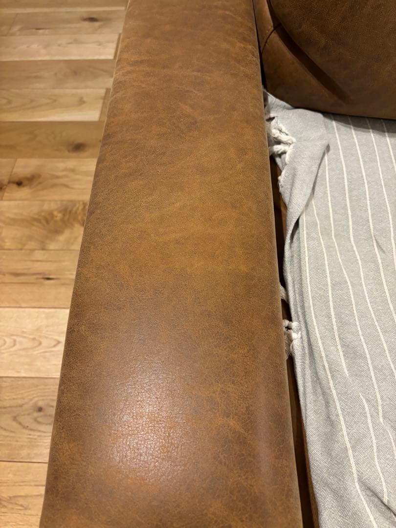 クラッシュゲート 関家具　プルートソファ 3人掛け オーカーブラウン　アイアン