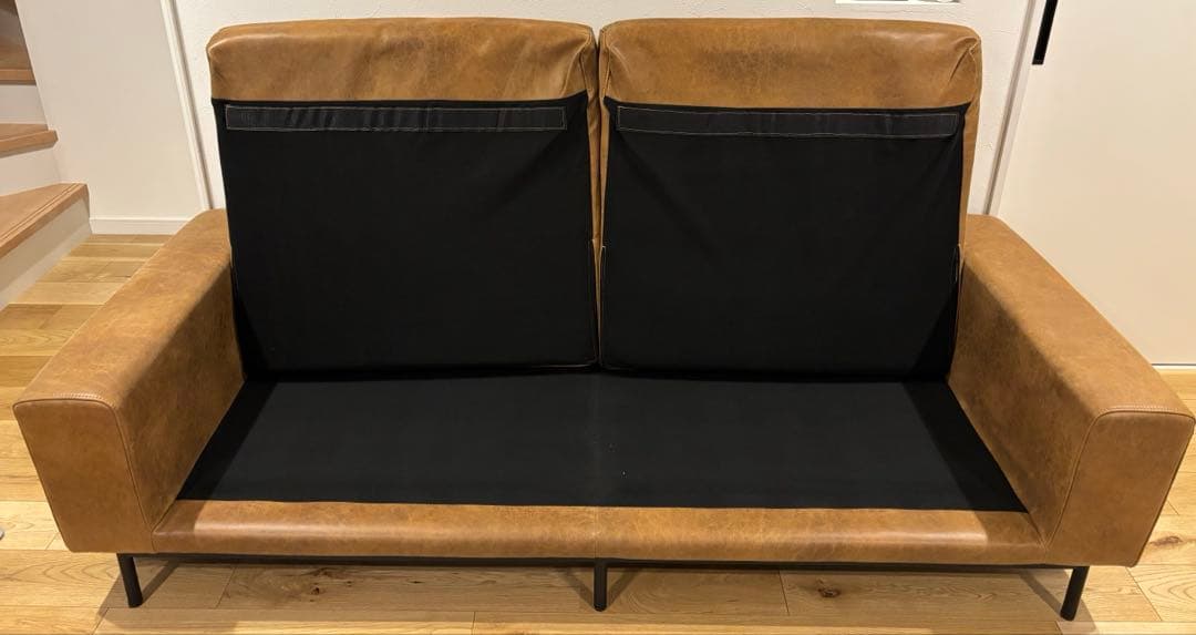 クラッシュゲート 関家具　プルートソファ 3人掛け オーカーブラウン　アイアン