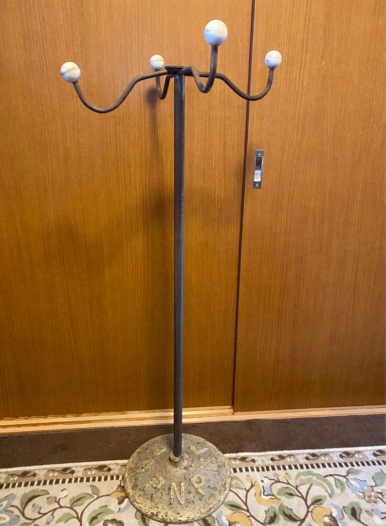 昭和レトロ　コートハンガー　アンティーク　ビンテージ　インダストリ　インテリア