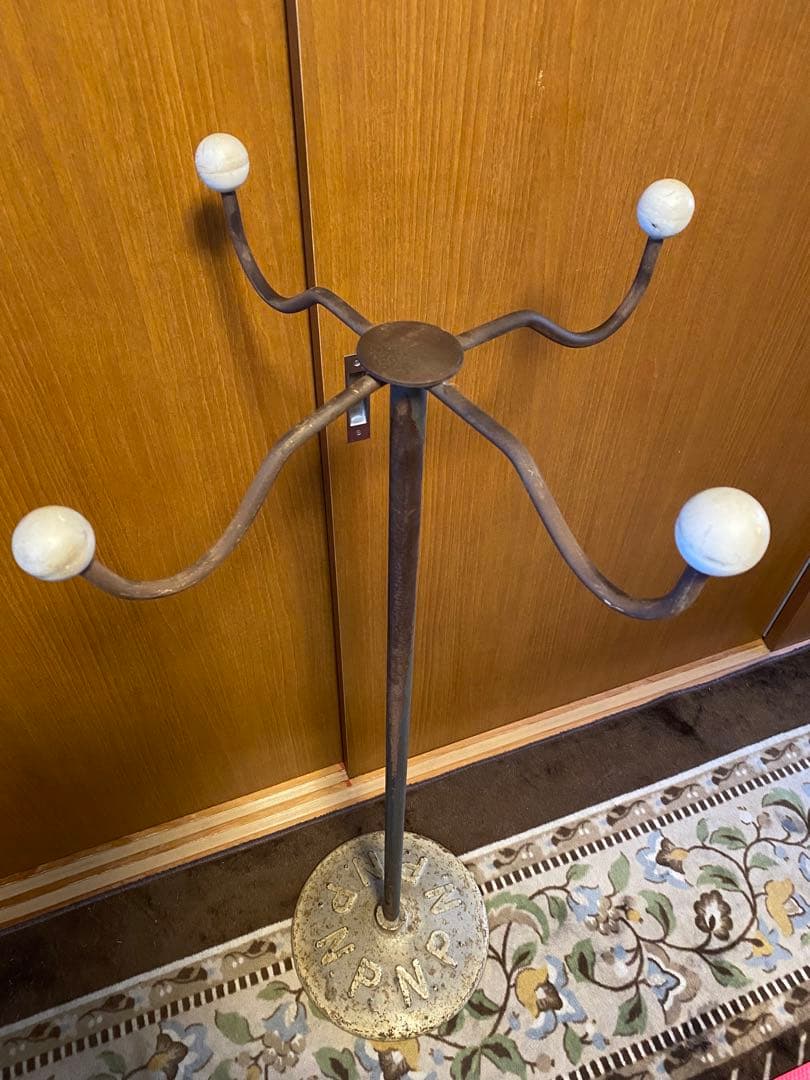 昭和レトロ　コートハンガー　アンティーク　ビンテージ　インダストリ　インテリア