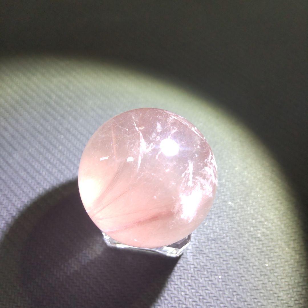 レッドルチルクォーツ スフィア ふわっとした極細針