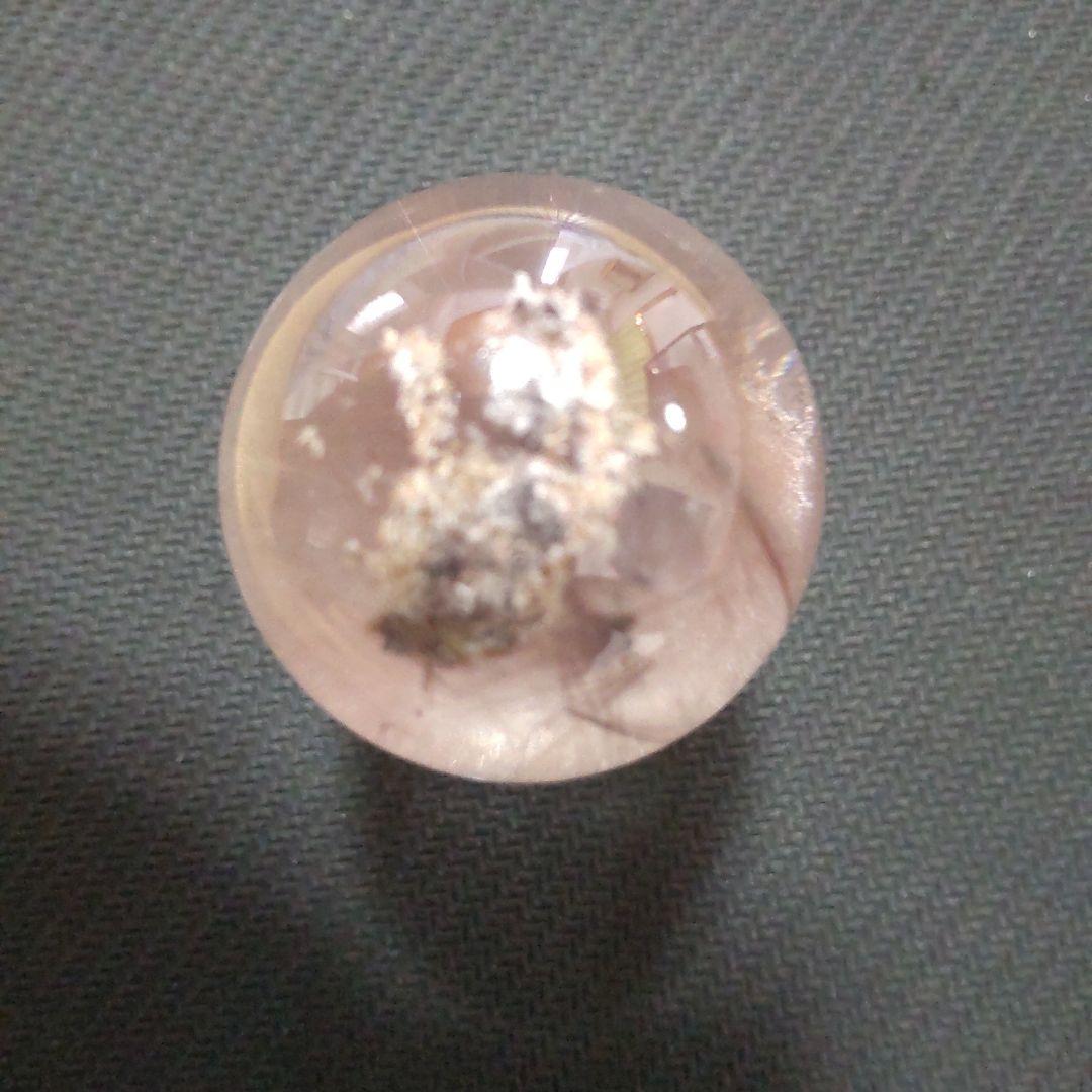 レッドルチルクォーツ スフィア ふわっとした極細針