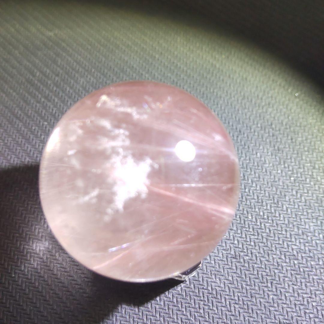 レッドルチルクォーツ スフィア ふわっとした極細針