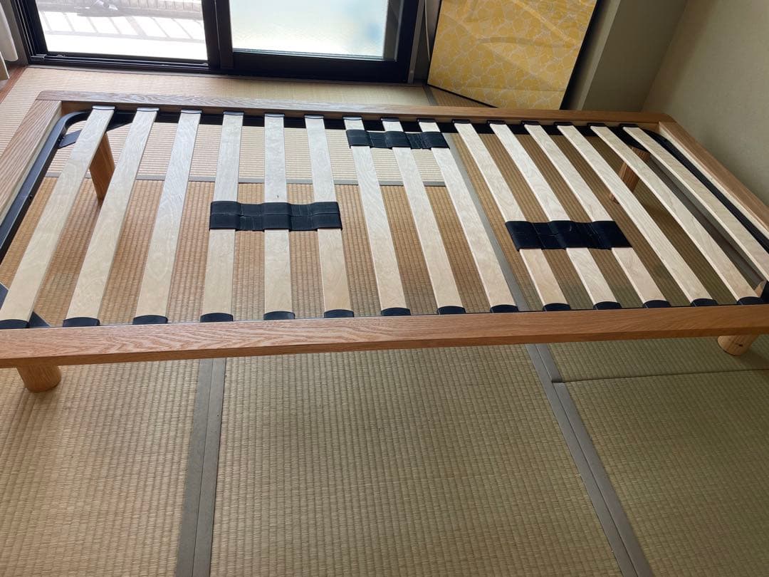 【送料込】無印良品 木製シングルベッドフレーム オーク