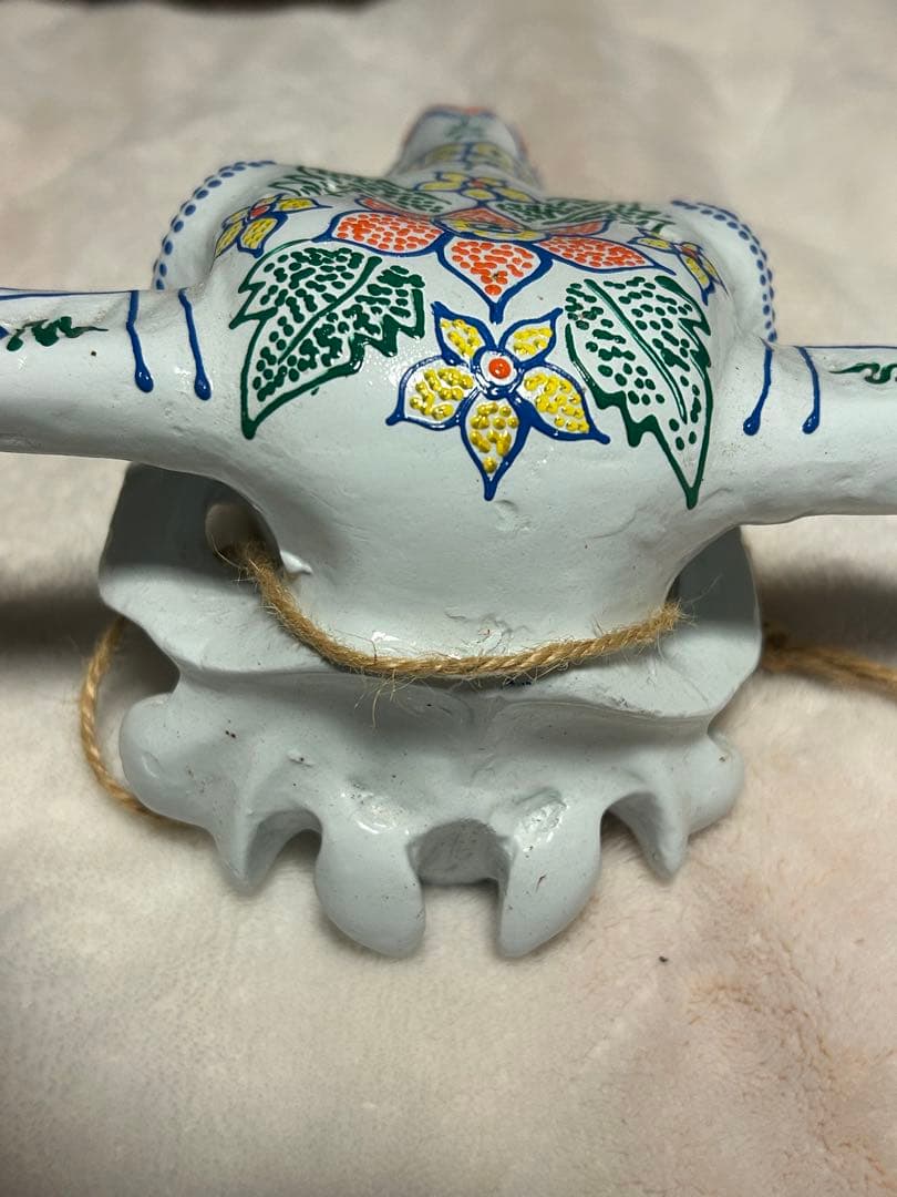 バッファロースカル オブジェ 壁掛け メキシカン カラフル