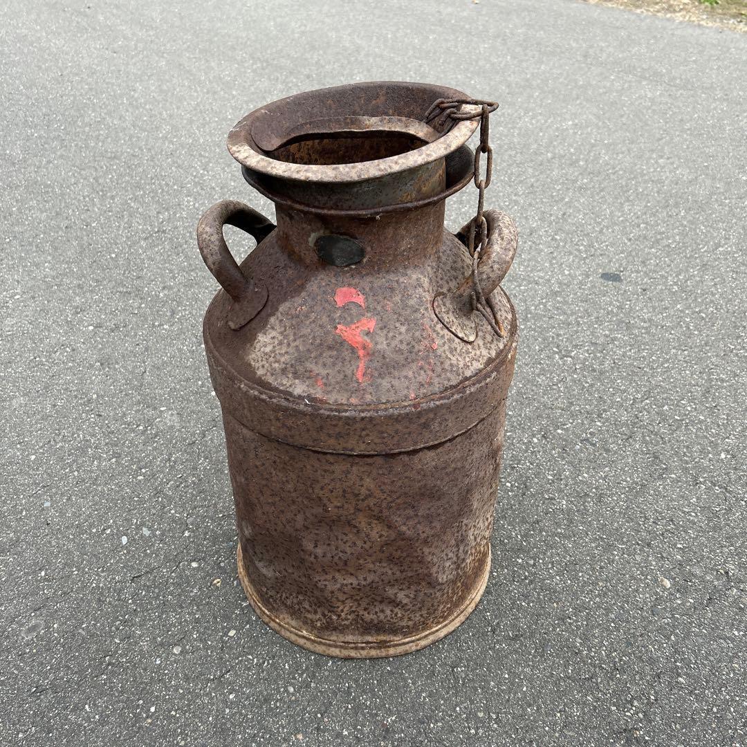ミルク缶 牛乳缶 集乳缶 アンティーク ガーデニング レトロ b36 - メルカリ
