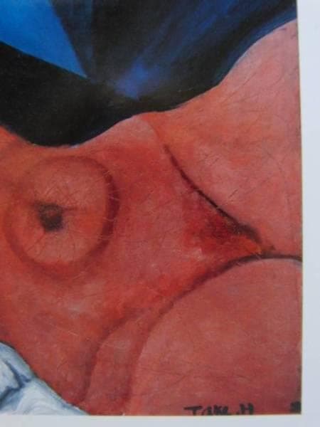 林　武、仰臥裸婦、希少画集画、新品高級額・額装付、状態良好