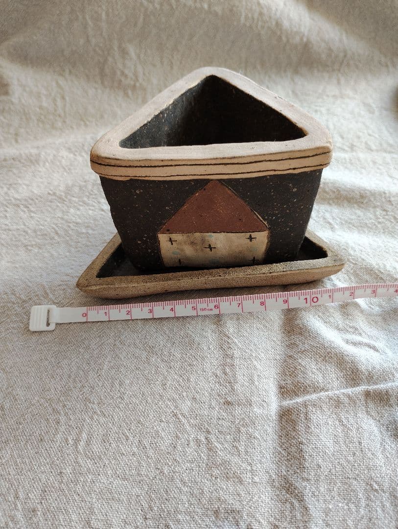 長田恵　ミニ植木鉢　蓋もの　セット