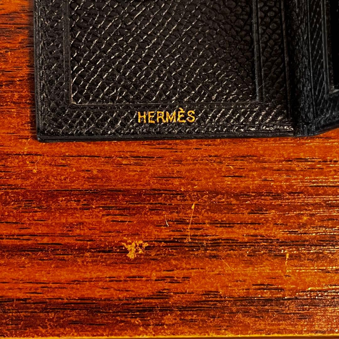 HERMES エルメス　フォトフレーム　ミニ　ブラック　レザー