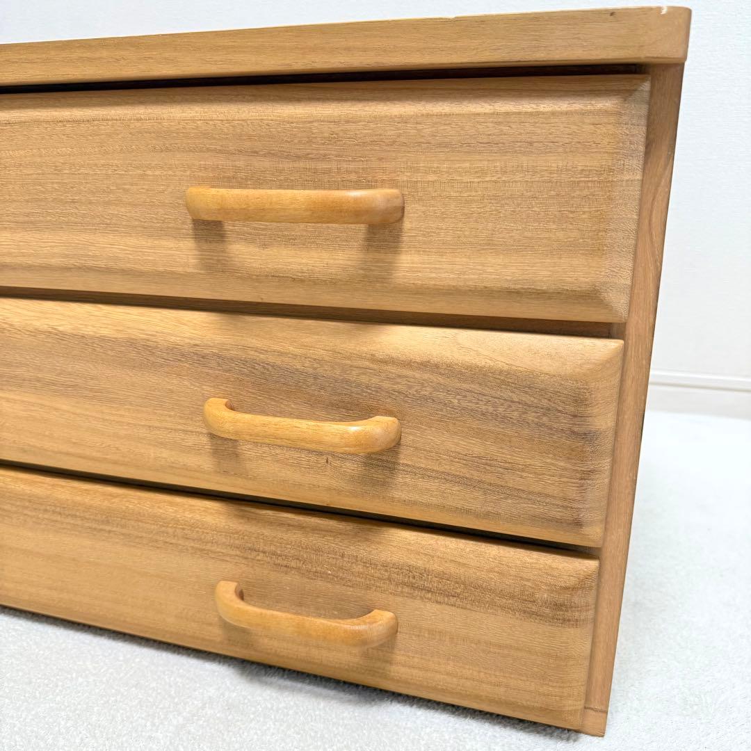 起立木工 桐 チェスト　3段　天然木　タンス　北欧　大塚家具