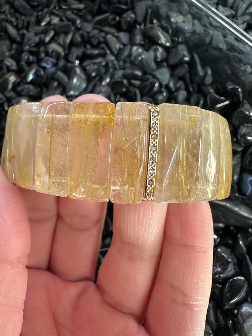 ゴールドルチルクォーツ ブレスレット