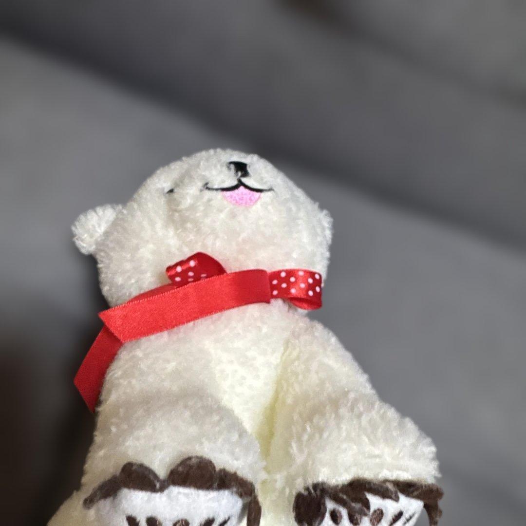 しろくま アカシアちゃん ぬいぐるみ（コロルくんの妹）北海道 赤